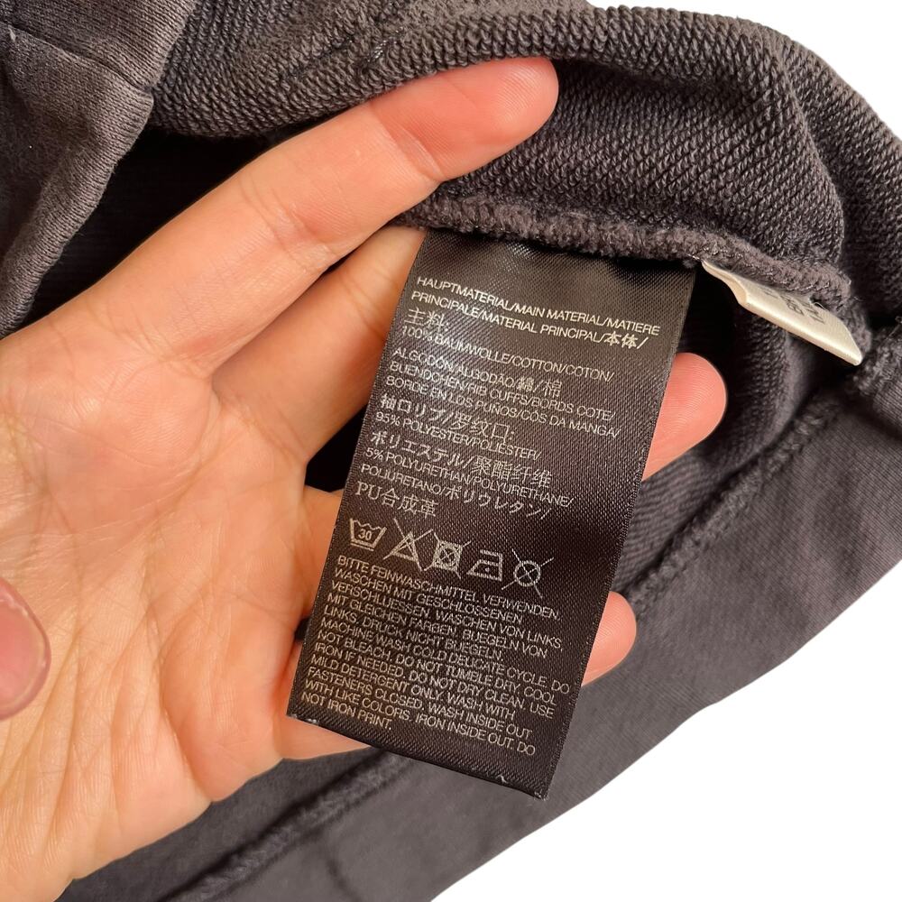 Adidas Y-3 Yohji Yamamoto Full Zip Up Sweatshirt Dark Gray 3 Stripes Cotton XS - Picture 12 of 13